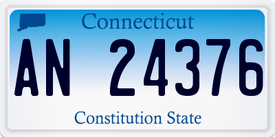 CT license plate AN24376