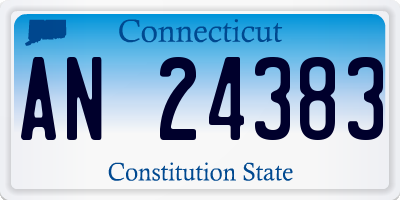 CT license plate AN24383