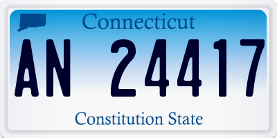 CT license plate AN24417