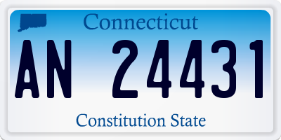 CT license plate AN24431
