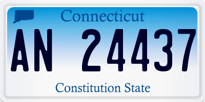 CT license plate AN24437