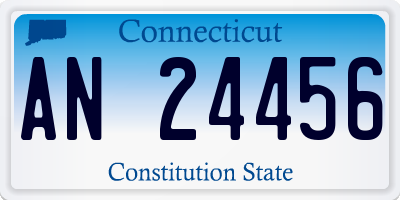 CT license plate AN24456
