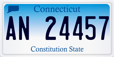 CT license plate AN24457