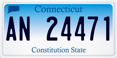 CT license plate AN24471
