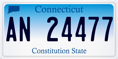 CT license plate AN24477