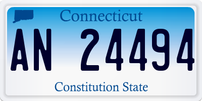CT license plate AN24494