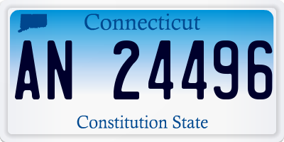 CT license plate AN24496