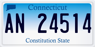 CT license plate AN24514