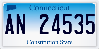 CT license plate AN24535