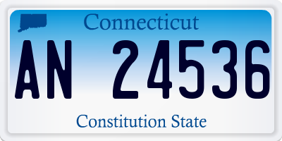 CT license plate AN24536