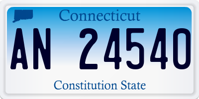 CT license plate AN24540