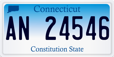 CT license plate AN24546