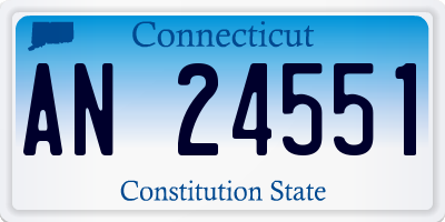 CT license plate AN24551