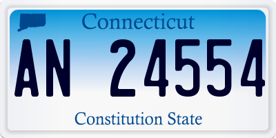CT license plate AN24554