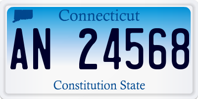 CT license plate AN24568