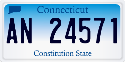 CT license plate AN24571