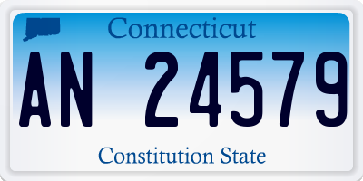 CT license plate AN24579