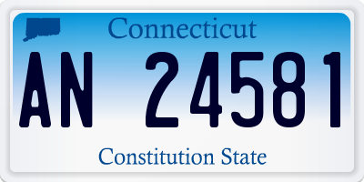 CT license plate AN24581
