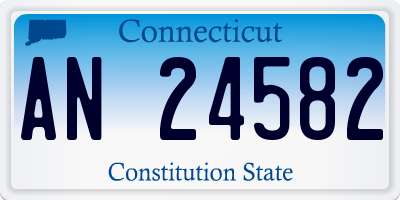 CT license plate AN24582