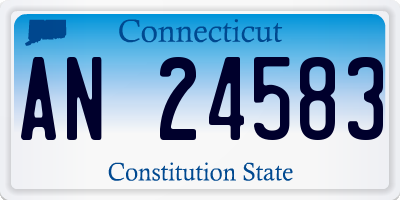CT license plate AN24583