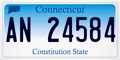 CT license plate AN24584