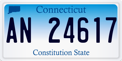 CT license plate AN24617