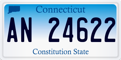 CT license plate AN24622