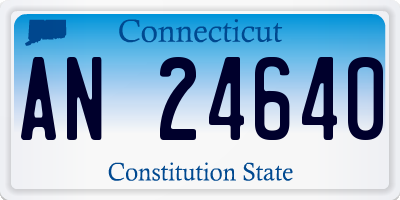 CT license plate AN24640