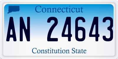 CT license plate AN24643