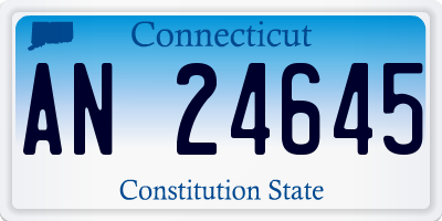 CT license plate AN24645