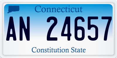 CT license plate AN24657