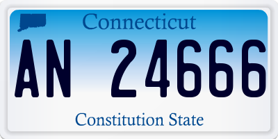CT license plate AN24666