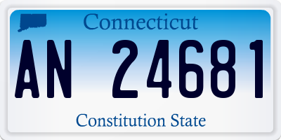 CT license plate AN24681
