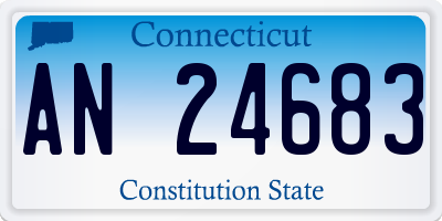 CT license plate AN24683