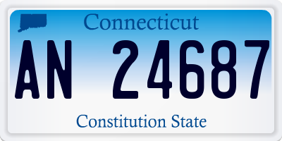 CT license plate AN24687