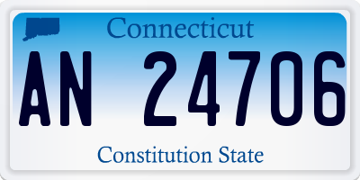 CT license plate AN24706