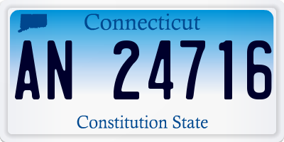 CT license plate AN24716