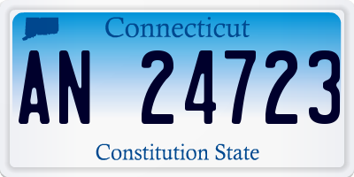 CT license plate AN24723