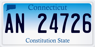CT license plate AN24726