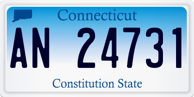 CT license plate AN24731