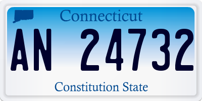 CT license plate AN24732