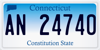 CT license plate AN24740