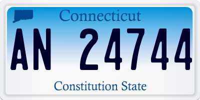 CT license plate AN24744