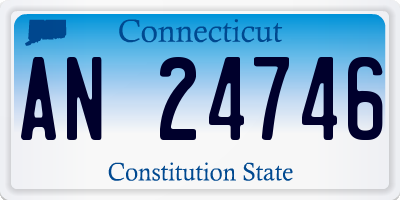 CT license plate AN24746
