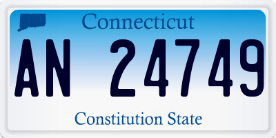 CT license plate AN24749