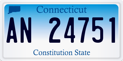 CT license plate AN24751