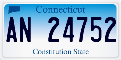 CT license plate AN24752