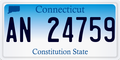 CT license plate AN24759