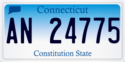 CT license plate AN24775