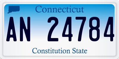 CT license plate AN24784